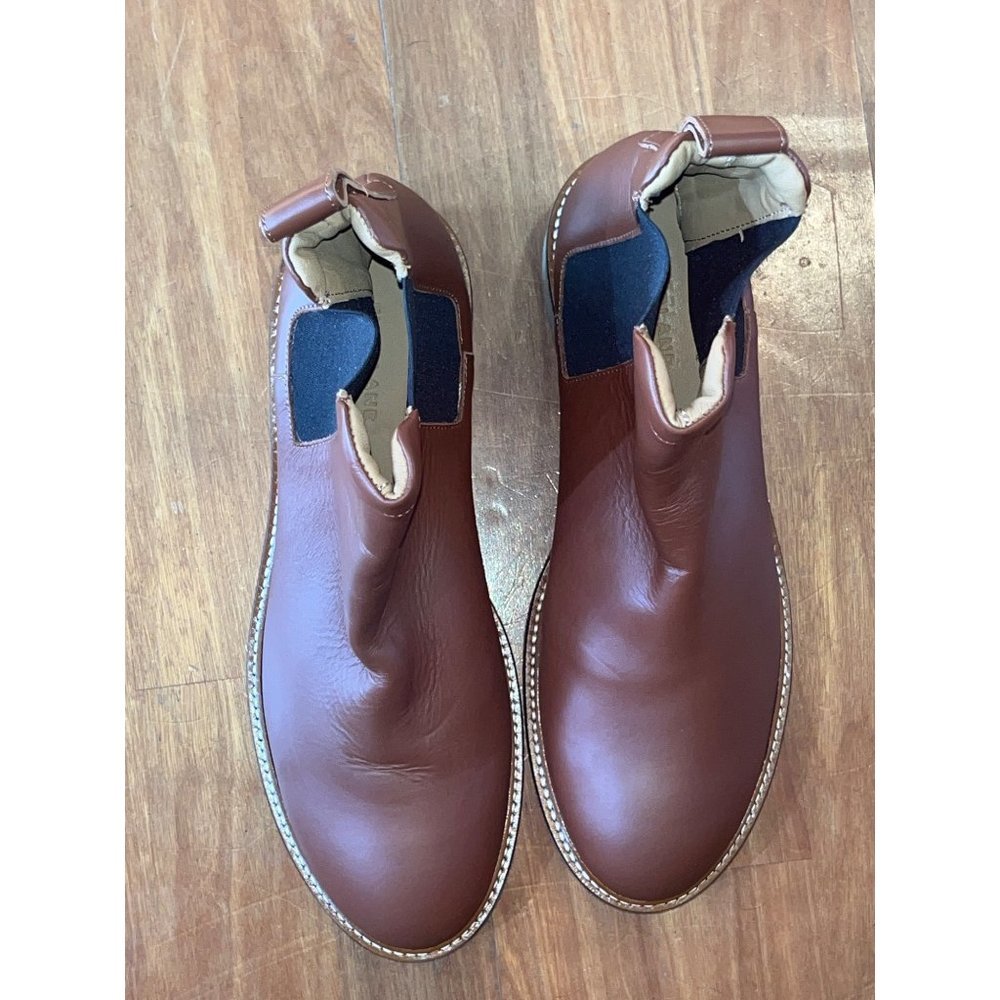 Everlane The Italian Leather Chelsea Boots in Tobacco New Womens Booties - Picture 6 of 13